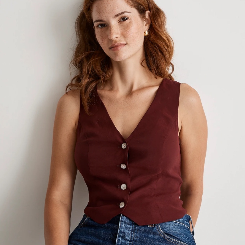 Madewell Vest in Cabernet